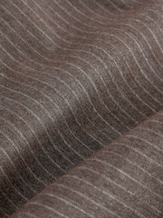 Brown Slim Fit Stripe Suit Trousers - Image 10 of 10