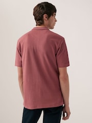 Pink Textured Short Sleeve Polo Shirt - Image 3 of 7