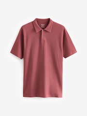 Pink Textured Short Sleeve Polo Shirt - Image 5 of 7