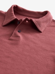 Pink Textured Short Sleeve Polo Shirt - Image 6 of 7