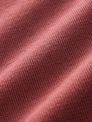 Pink Textured Short Sleeve Polo Shirt - Image 7 of 7