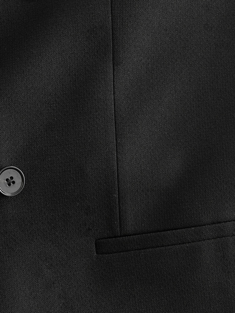 Black EDIT Relaxed Fit Textured Suit: Jacket - Image 10 of 10