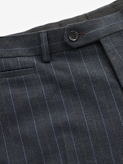 Navy Blue Tailored Fit Stripe Suit Trousers - Image 6 of 9