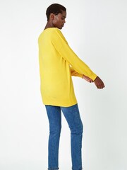 Roman Yellow V-Neck Long Sleeve Jumper - Image 3 of 5