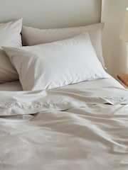 Bedfolk Set of 2 Natural Luxe Cotton Pillowcases - Image 1 of 4
