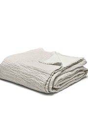 Bedfolk Natural Linen Cotton Throw - Image 6 of 6