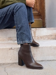 Linzi Brown Farron Block Heeled Ankle Boots - Image 1 of 5