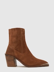Marrón - Botas estilo western de ante Anand de Schuh - Imagen 1 de 4