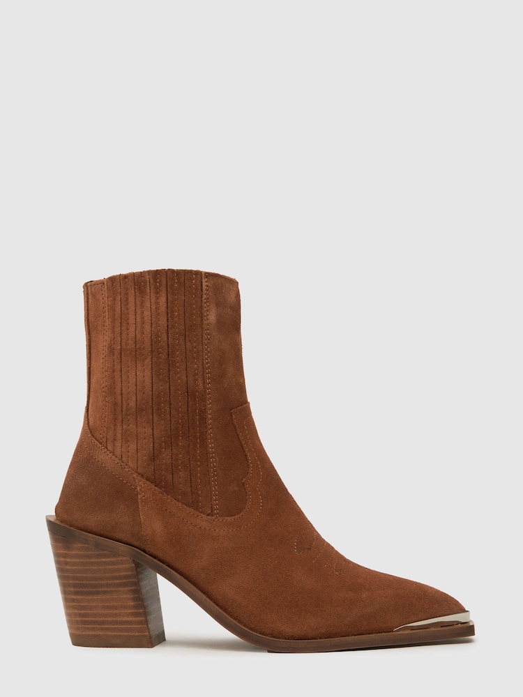 Marrón - Botas estilo western de ante Anand de Schuh - Imagen 1 de 4