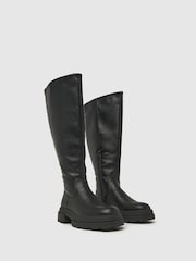 Schuh Dannie Chunky Pull On Black Boots - Image 2 of 4