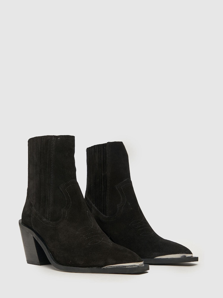 Negro - Botas estilo western de ante Anand de Schuh - Imagen 2 de 4