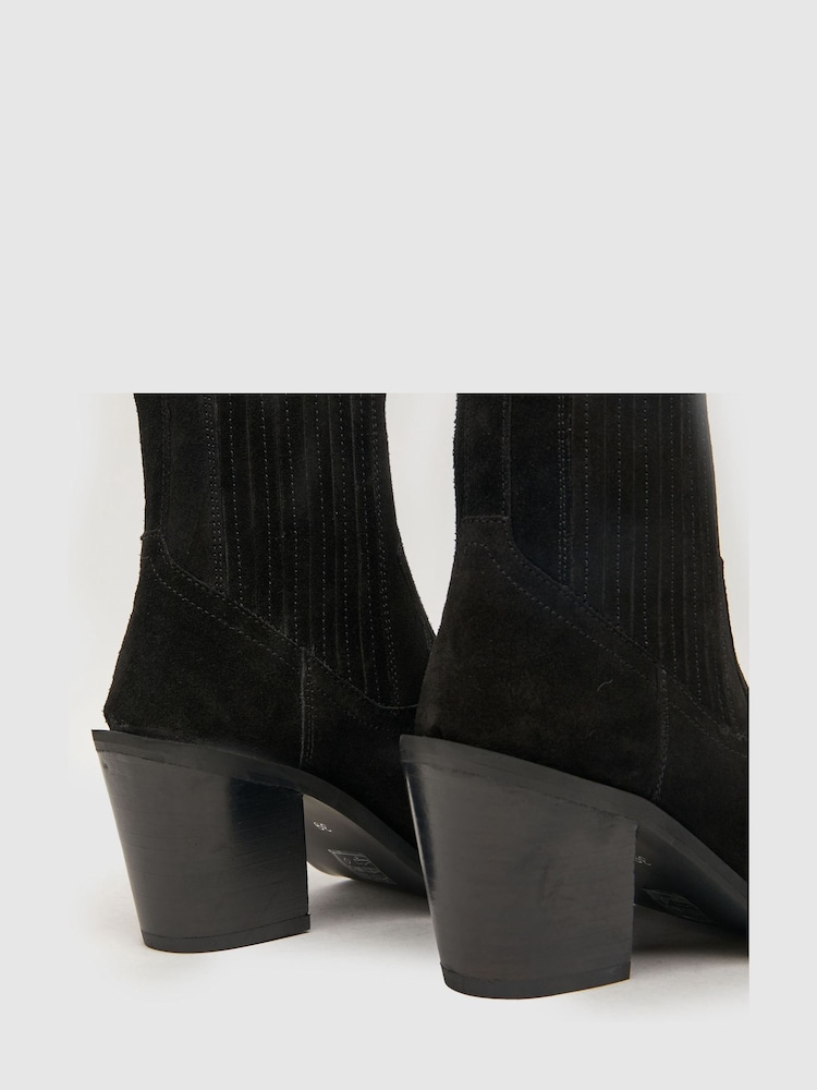 Negro - Botas estilo western de ante Anand de Schuh - Imagen 4 de 4