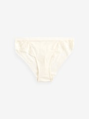 Navy Blue/Cream High Leg Microfibre & Lace Knickers 2 Pack - Image 8 of 9