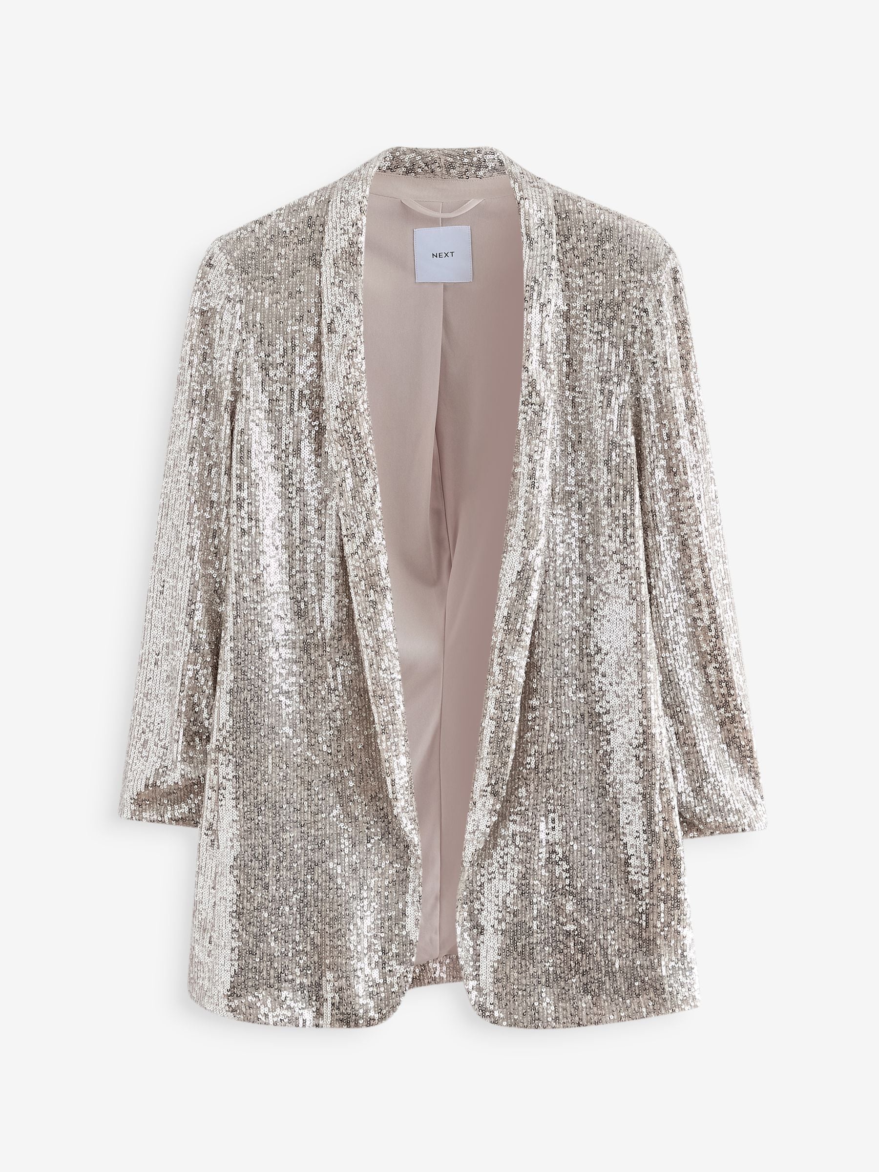 Silver sparkly jacket top