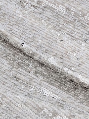 Silver Sequin Ruched Sleeve Blazer - Image 6 of 6