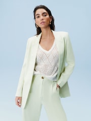 Mint Green Relaxed Blazer - Image 1 of 6