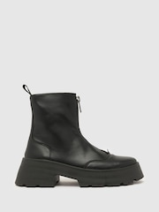 Schuh Arnold Chunky Zip Front Boots - Image 1 of 4