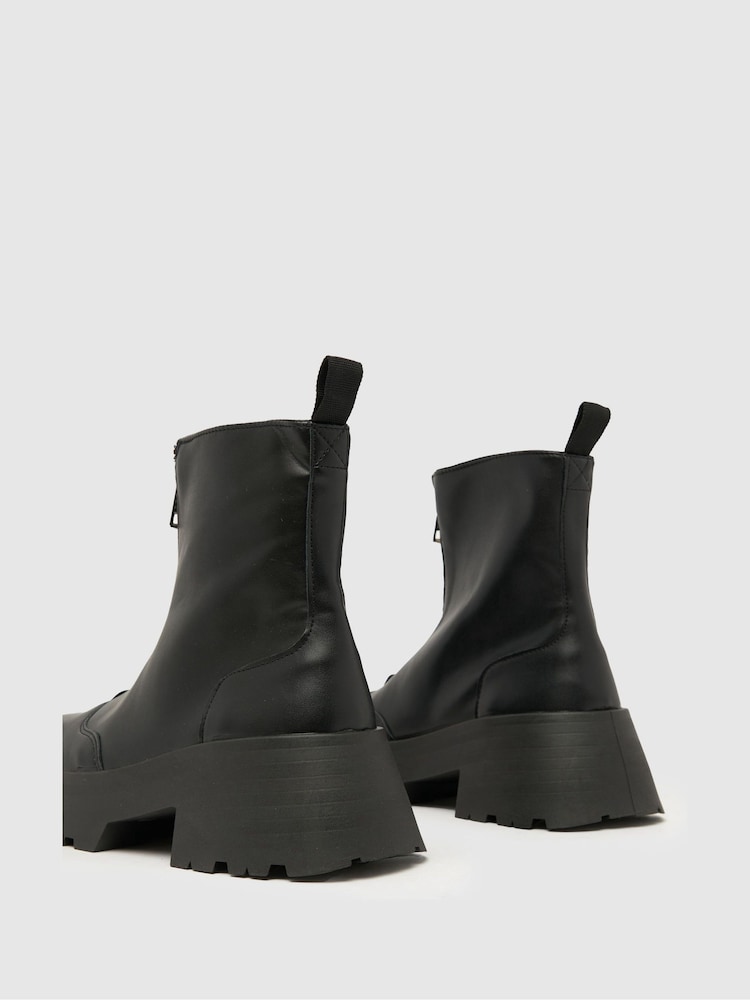 Schuh Arnold Chunky Zip Front Boots - Image 4 of 4