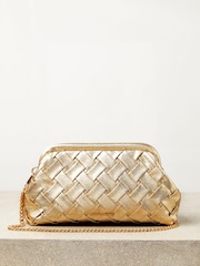 Lipsy Gold Pouch Clutch Bag - Image 2 of 5