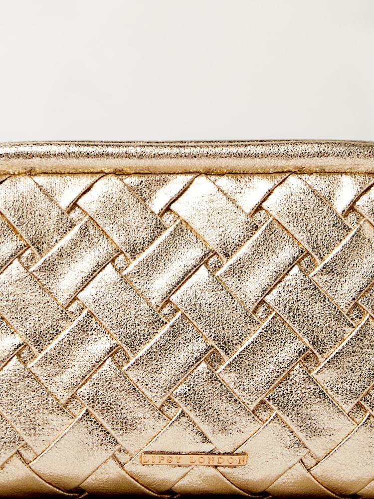 Lipsy Gold Pouch Clutch Bag - Image 3 of 5