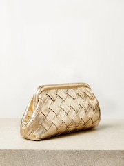 Lipsy Gold Pouch Clutch Bag - Image 4 of 5