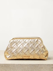 Lipsy Gold Pouch Clutch Bag - Image 5 of 5
