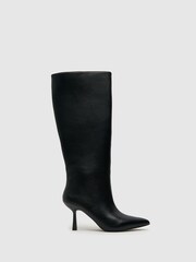 Schuh Dame Pointed Knee Black Boots - Image 1 of 4