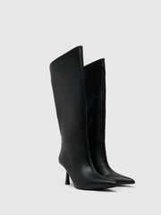 Schuh Dame Pointed Knee Black Boots - Image 2 of 4