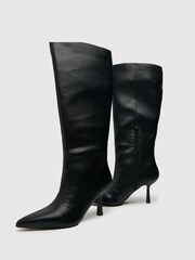 Schuh Dame Pointed Knee Black Boots - Image 3 of 4