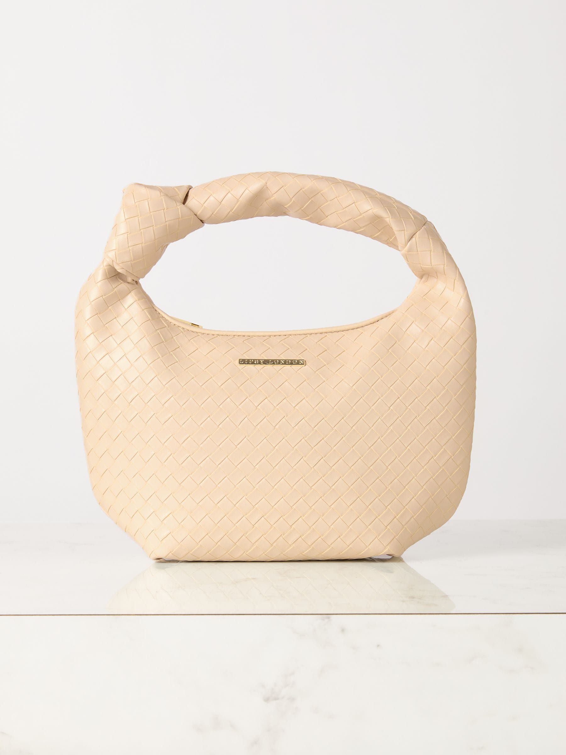 Buy Lipsy Cream Weave Knot Handle Bag from Next Luxembourg
