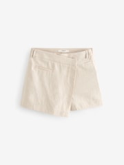 Neutral Rochelle Linen Blend Skort - Image 4 of 5