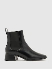 Schuh Brooke Block Heel Chelsea Black Boots - Image 1 of 4