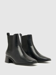 Schuh Brooke Block Heel Chelsea Black Boots - Image 2 of 4