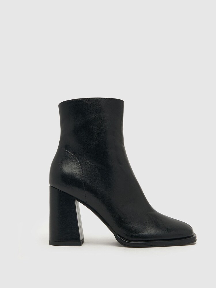 Schuh Brady Block Heel Black Boots - Image 1 of 4