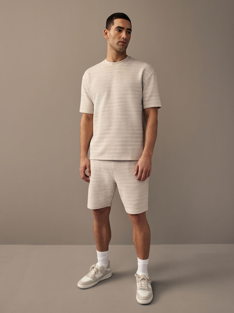 Grey Textured Zip Pocket Jersey Shorts - Image 2 of 9