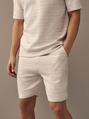 Grey Textured Zip Pocket Jersey Shorts - Image 3 of 9