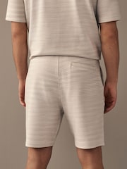 Grey Textured Zip Pocket Jersey Shorts - Image 4 of 9