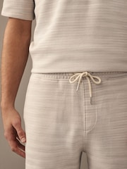 Grey Textured Zip Pocket Jersey Shorts - Image 5 of 9