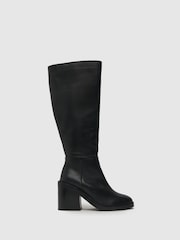 Schuh Delaney Platform Knee High Black Boots - Image 1 of 4
