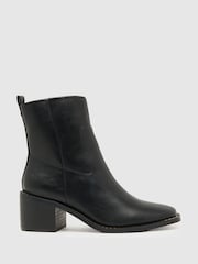 Schuh Bowie Block Heel Rand Black Boots - Image 1 of 4