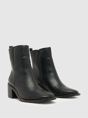 Schuh Bowie Block Heel Rand Black Boots - Image 2 of 4