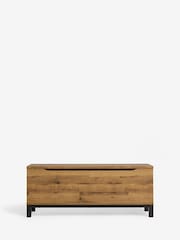 Dark Natural Bronx Oak Effect Large Blanket Box - Image 5 of 8