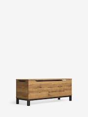 Dark Natural Bronx Oak Effect Large Blanket Box - Image 6 of 8