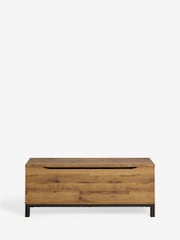 Dark Natural Bronx Oak Effect Large Blanket Box - Image 8 of 8