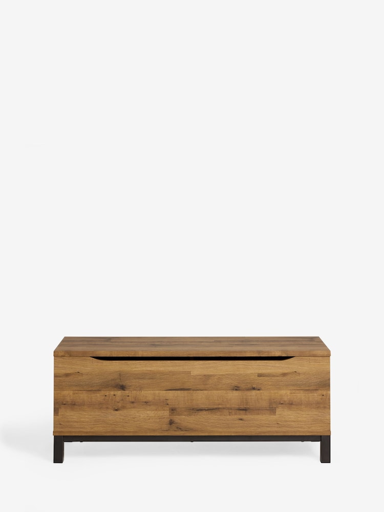 Dark Natural Bronx Oak Effect Large Blanket Box - Image 8 of 8