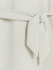 River Island Cream Tie Sweat Midi Dress - Image 4 of 4