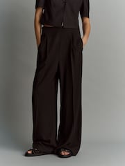 Schwarz - Leinenhose mit weitem Bein - Bild 2 von 6