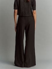 Schwarz - Leinenhose mit weitem Bein - Bild 3 von 6