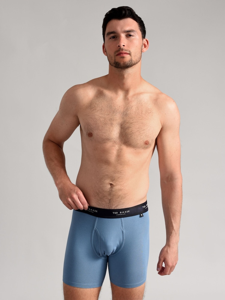 Ted Baker Natural Cotton Boxer Briefs 3 Pack - Image 1 of 9