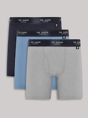 Ted Baker Natural Cotton Boxer Briefs 3 Pack - Image 4 of 9